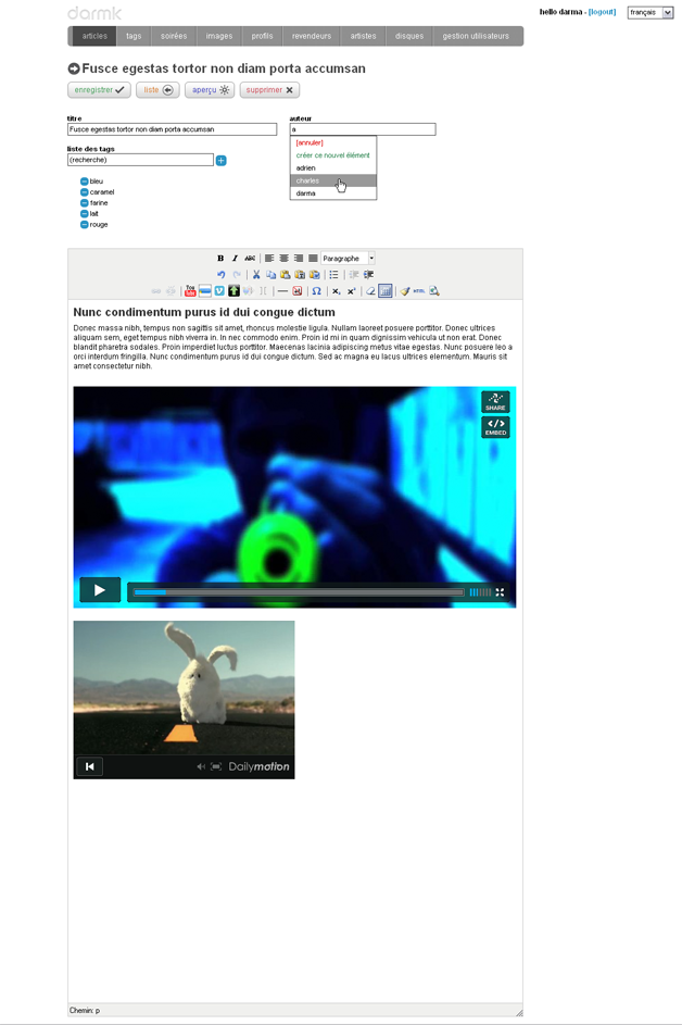 mode édition