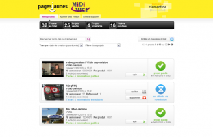 Pages Jaunes - Extranet Vidivici - web developpement freelance